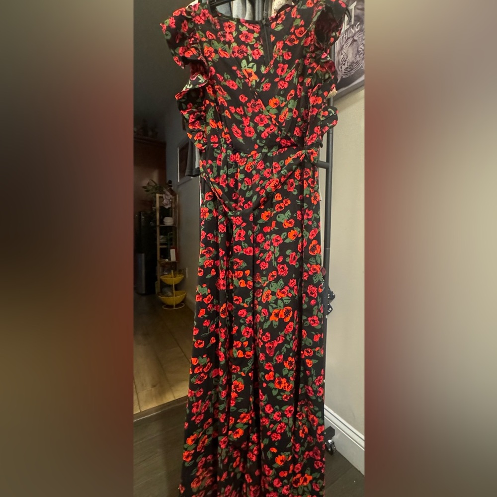Black/red Flower Dress